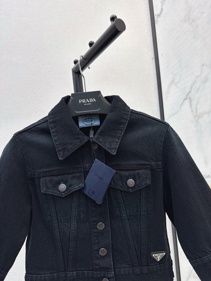 P 25ss crop denim jacket