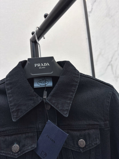 P 25ss crop denim jacket