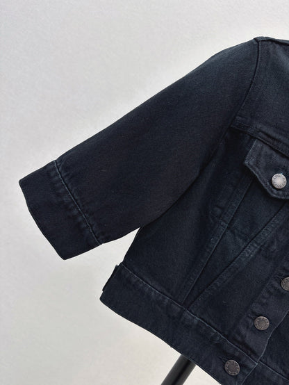 P 25ss crop denim jacket