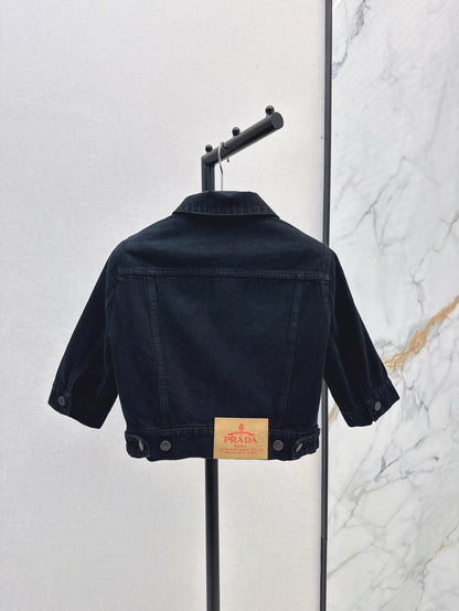 P 25ss crop denim jacket