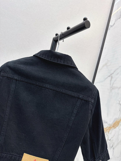 P 25ss crop denim jacket