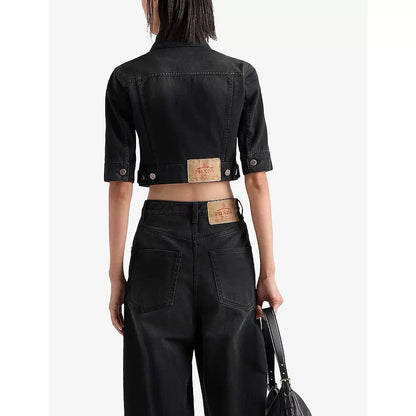 P 25ss crop denim jacket