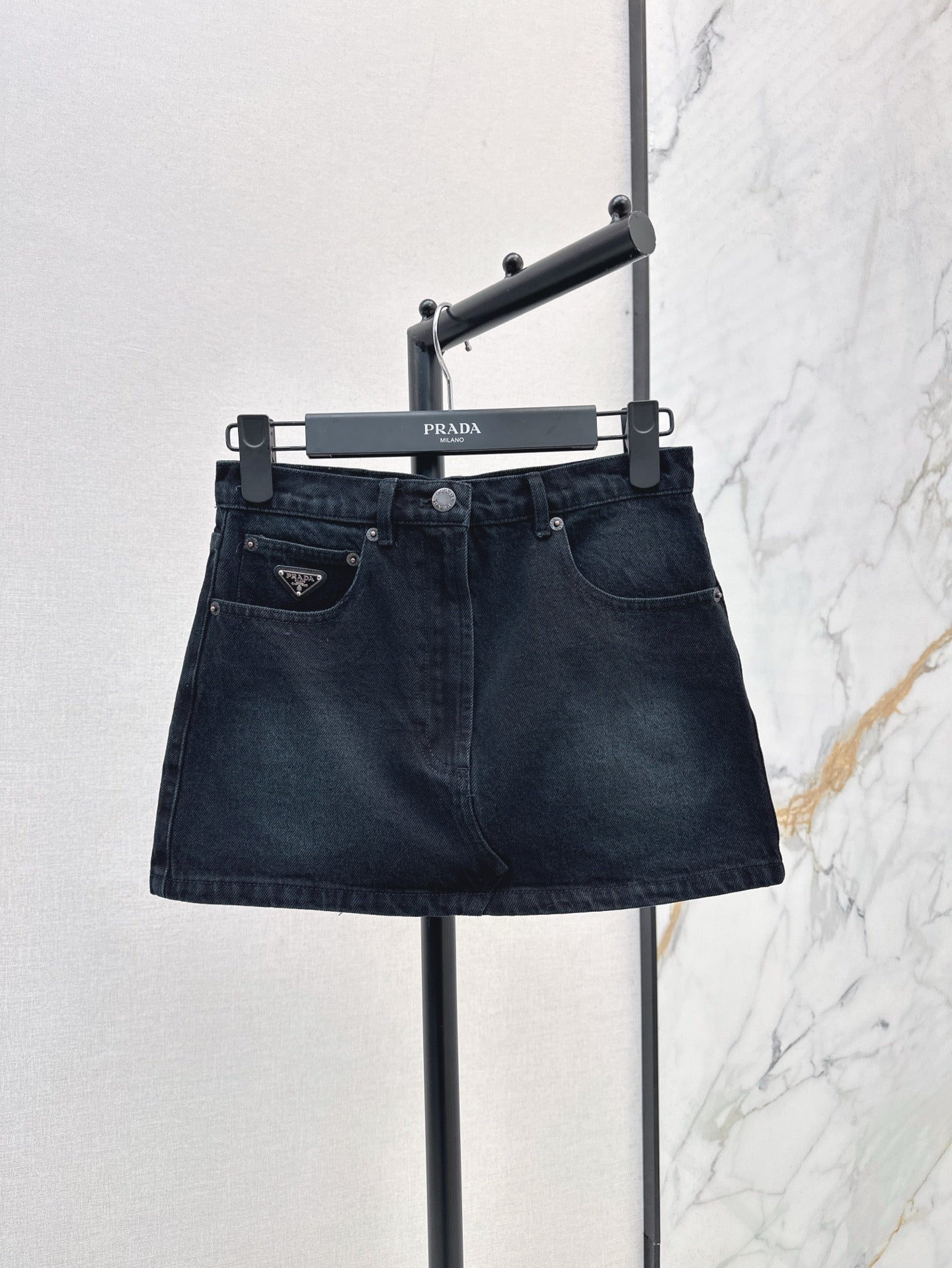 P 25ss denim skirt