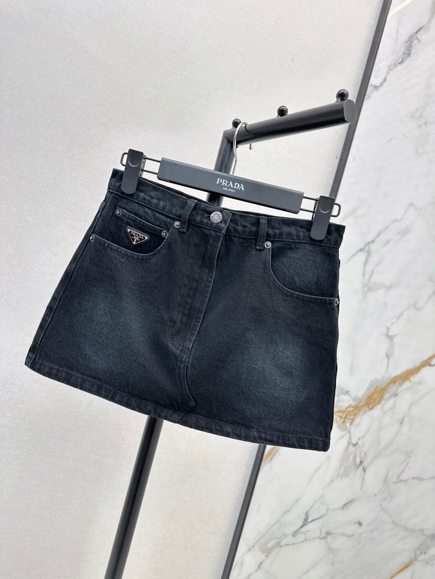 P 25ss denim skirt
