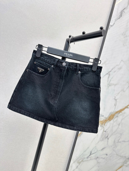 P 25ss denim skirt