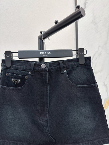 P 25ss denim skirt