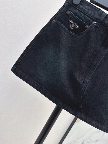 P 25ss denim skirt