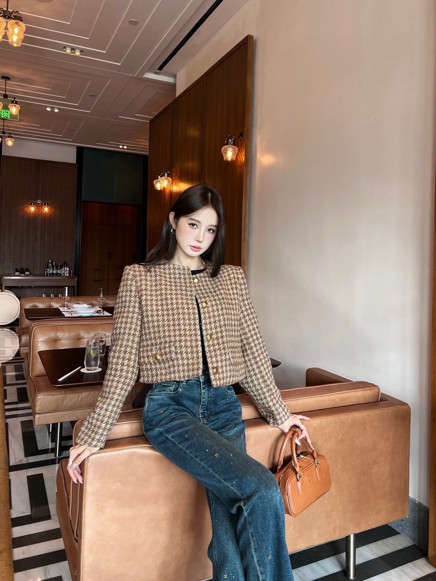 25ss houndstooth jacket