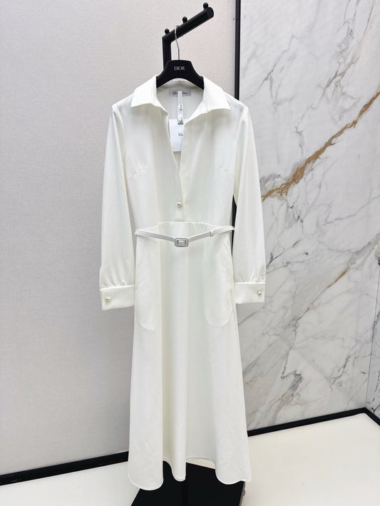 D 25SS V NECK SHIRT DRESS