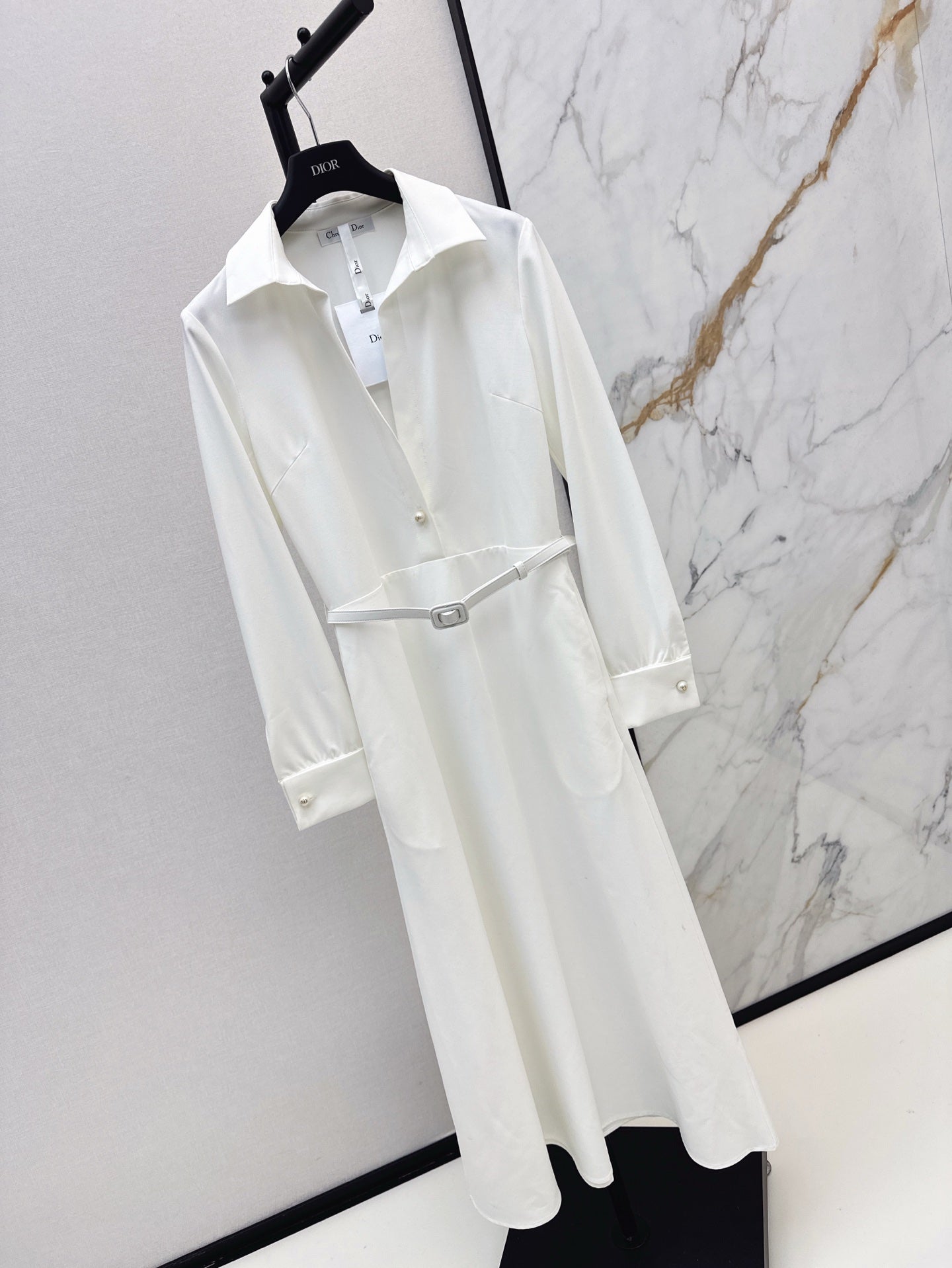 D 25SS V NECK SHIRT DRESS