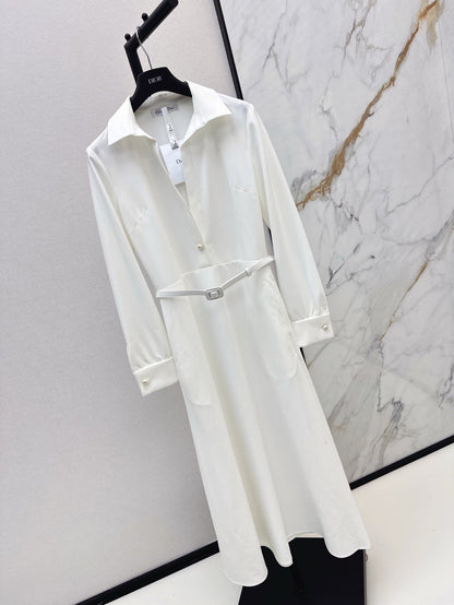 D 25SS V NECK SHIRT DRESS