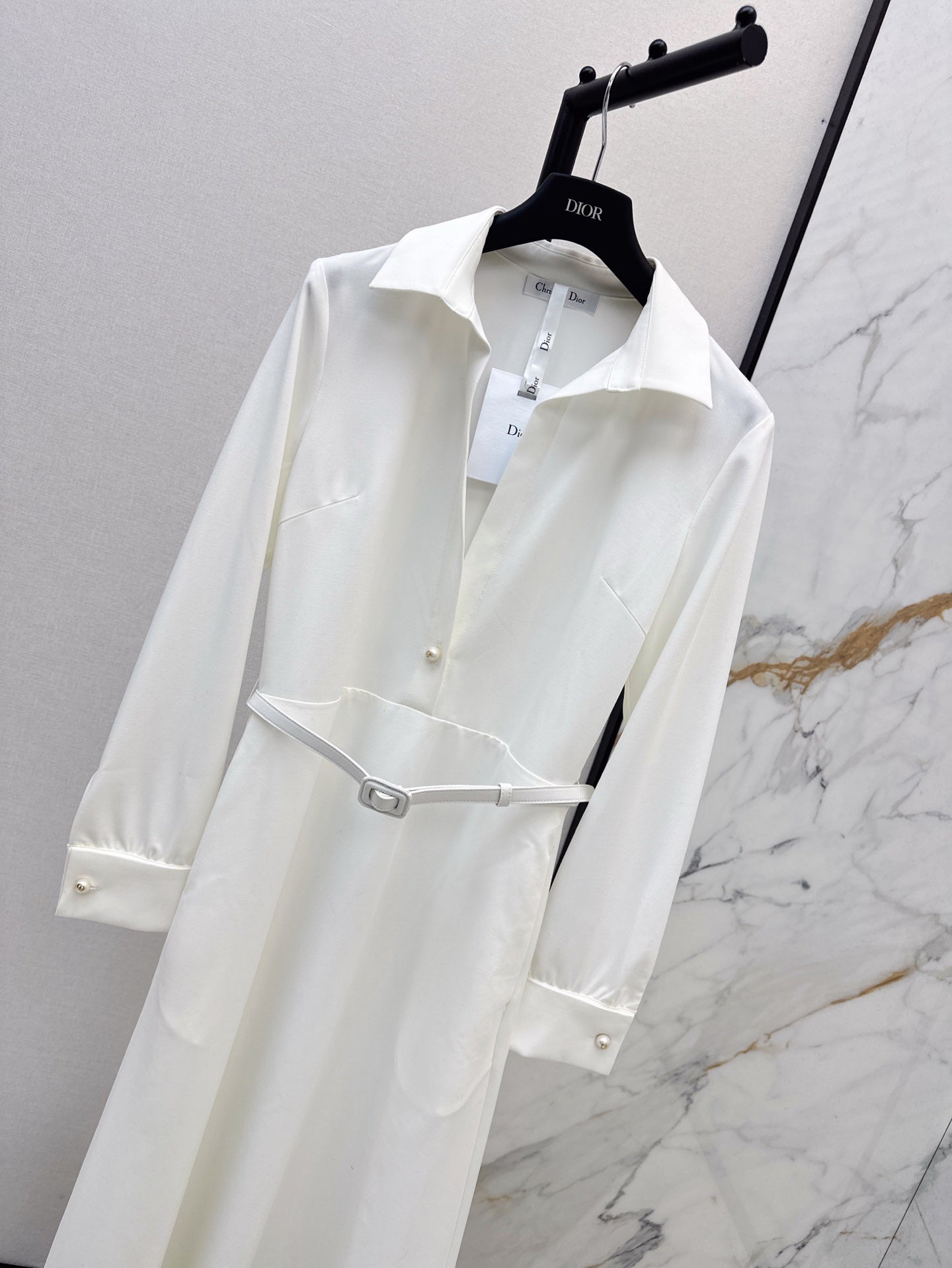 D 25SS V NECK SHIRT DRESS