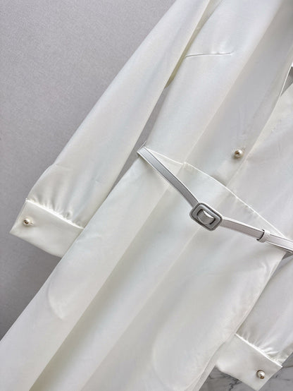 D 25SS V NECK SHIRT DRESS