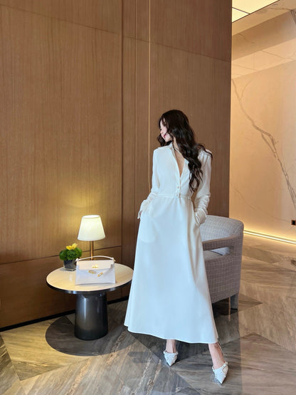 D 25SS V NECK SHIRT DRESS