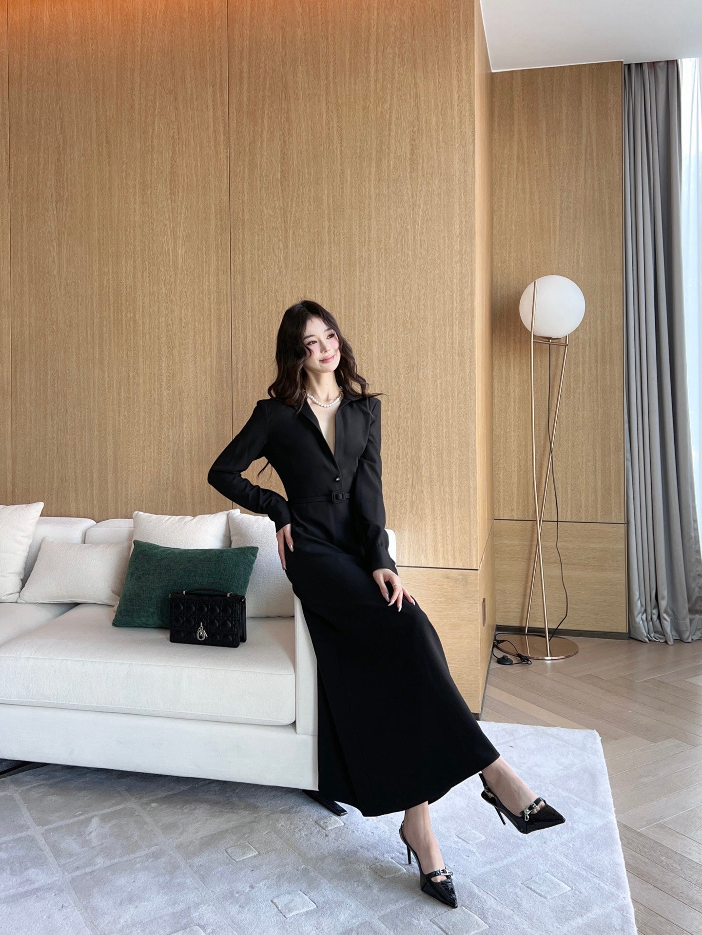 D 255 V NECK SHIRT DRESS