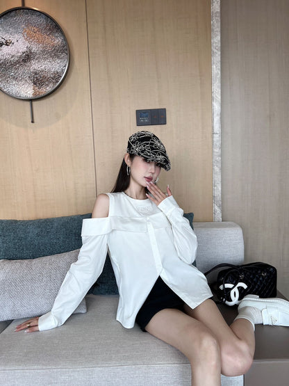 Fe 25ss paneled sleeve shirt