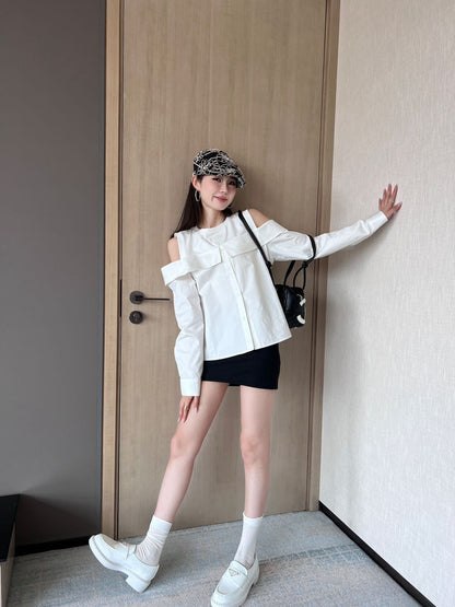 Fe 25ss paneled sleeve shirt