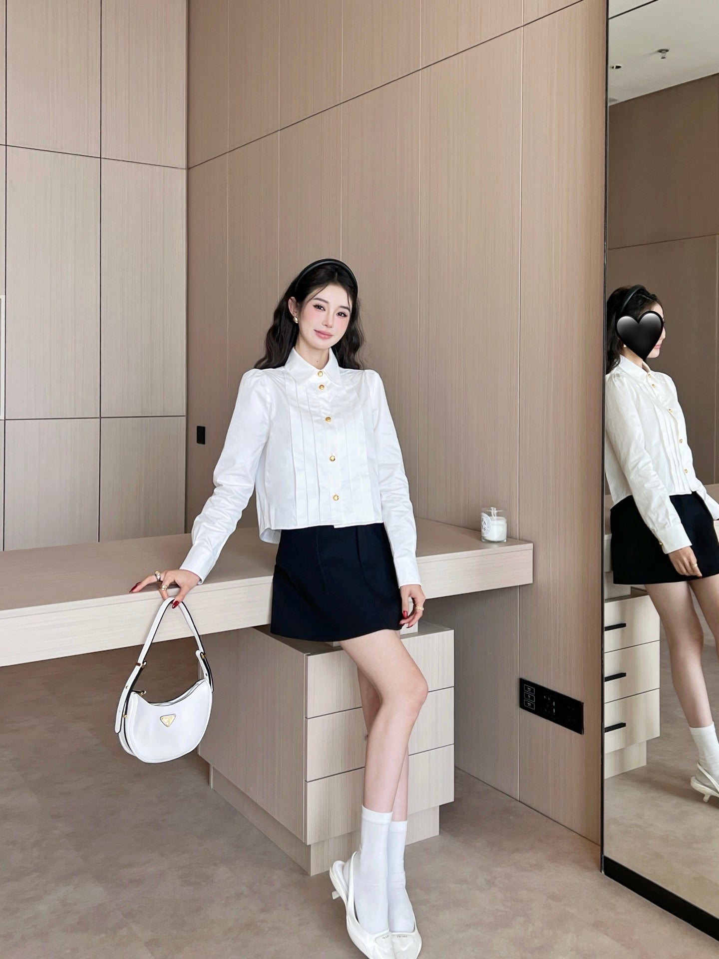 P 25SS Pleated shirt