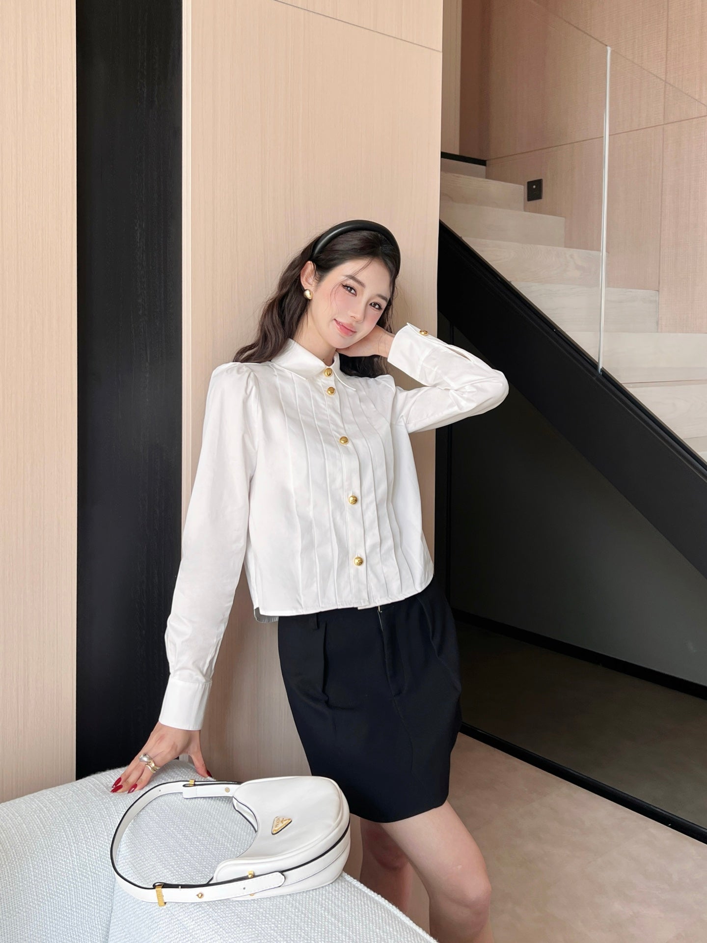 P 25SS Pleated shirt