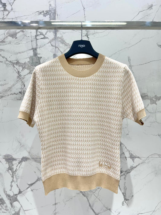 25ss jacquard knitted t-shirt