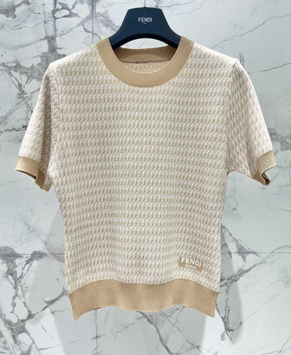 25ss jacquard knitted t-shirt