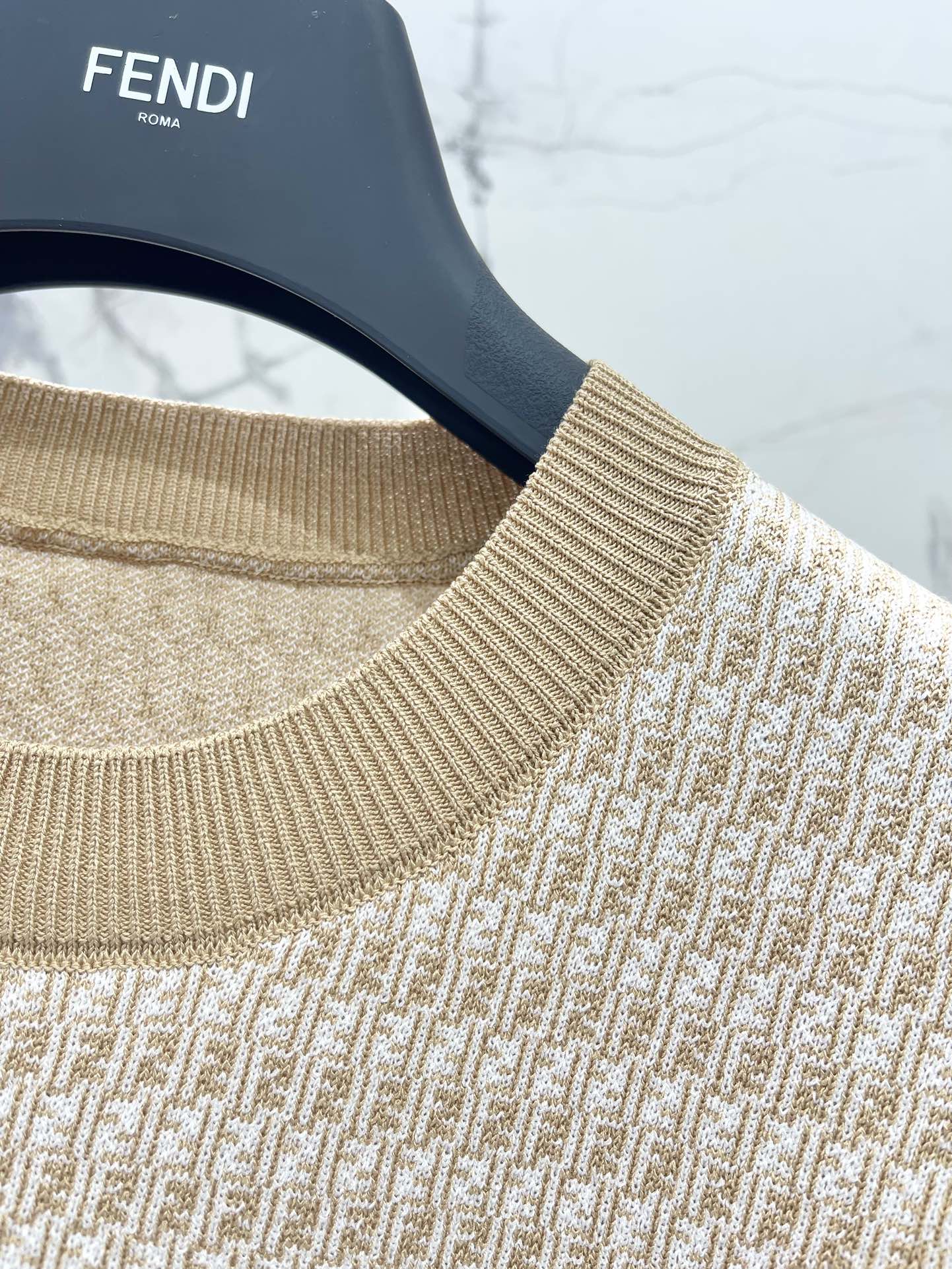 25ss jacquard knitted t-shirt