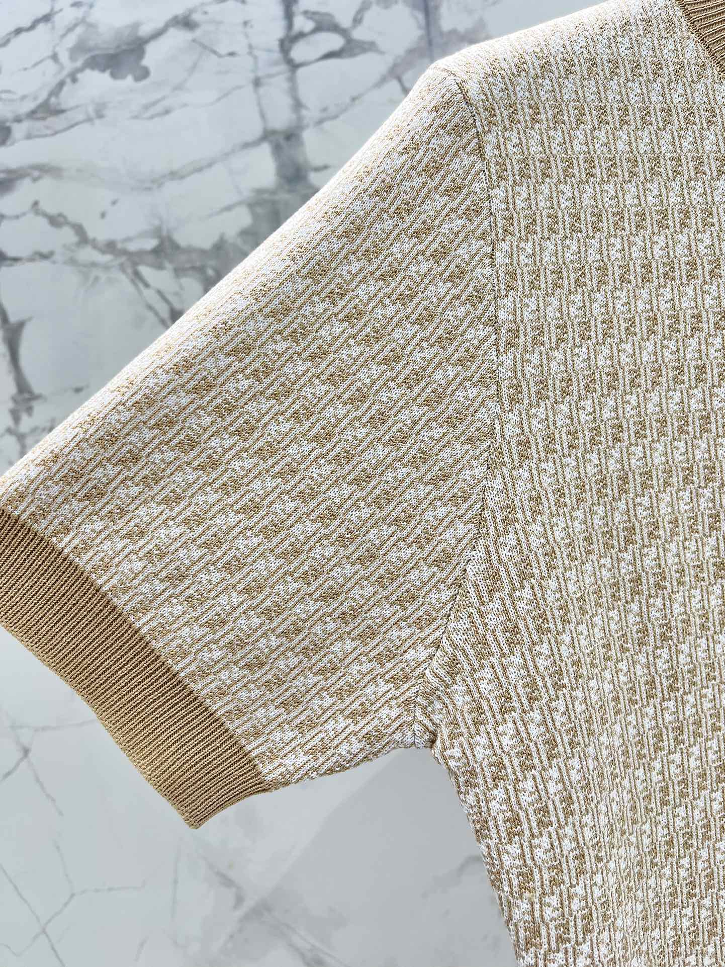 25ss jacquard knitted t-shirt