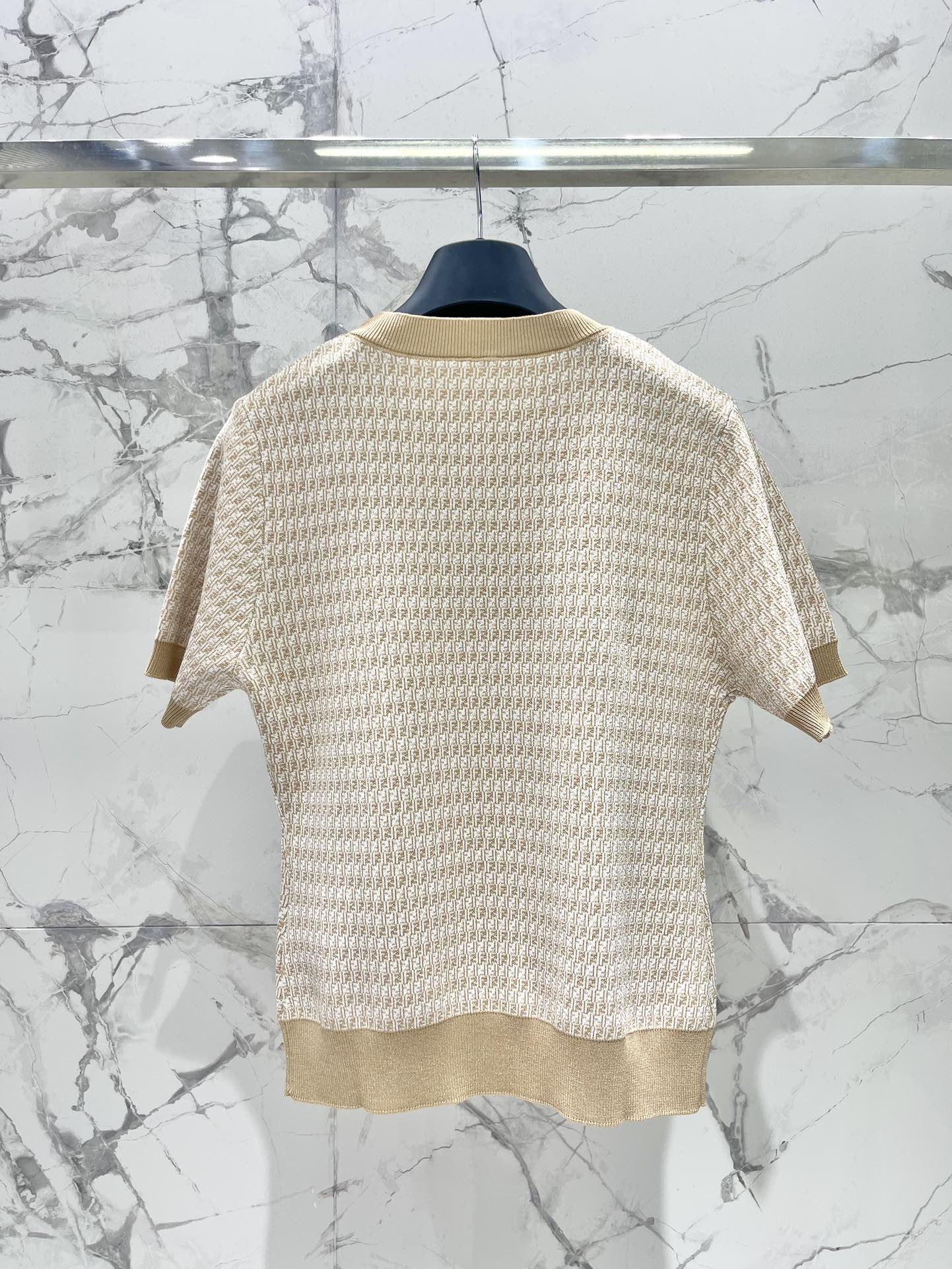 25ss jacquard knitted t-shirt