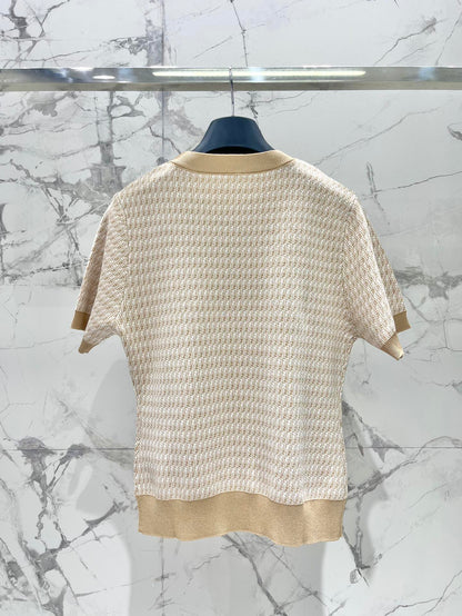 25ss jacquard knitted t-shirt