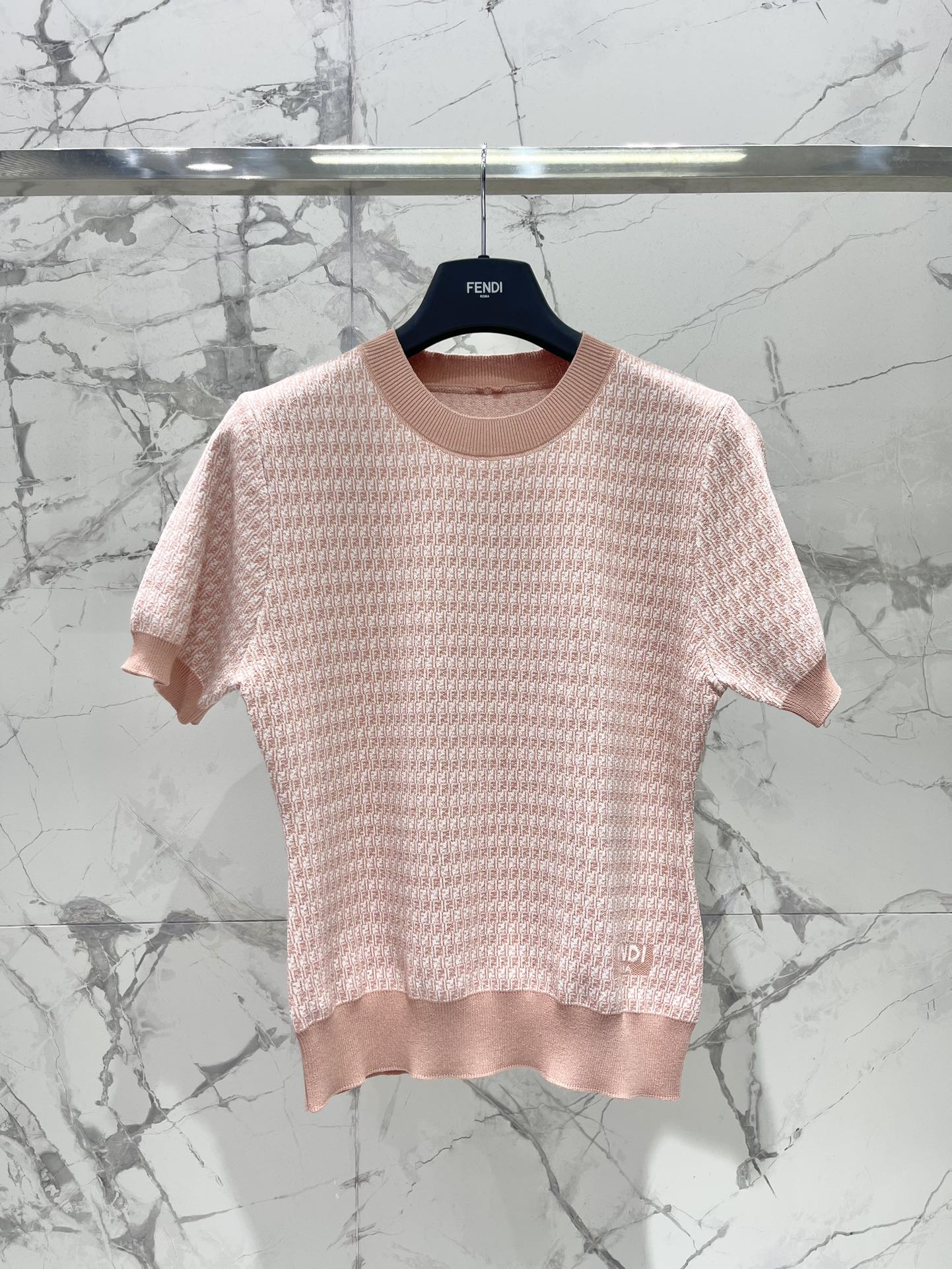 25ss jacquard knitted t-shirt