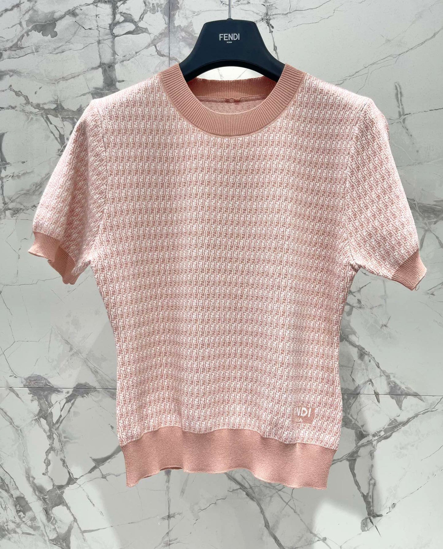 25ss jacquard knitted t-shirt
