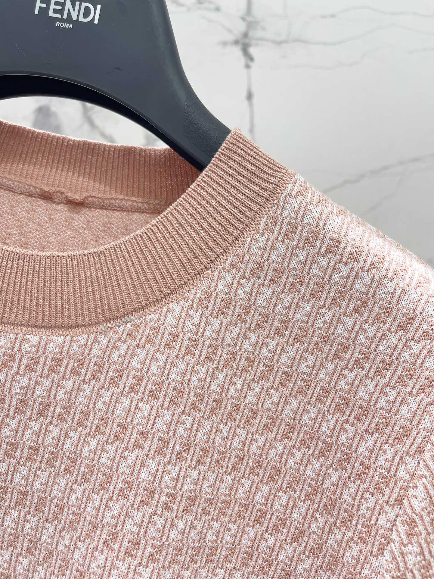 25ss jacquard knitted t-shirt