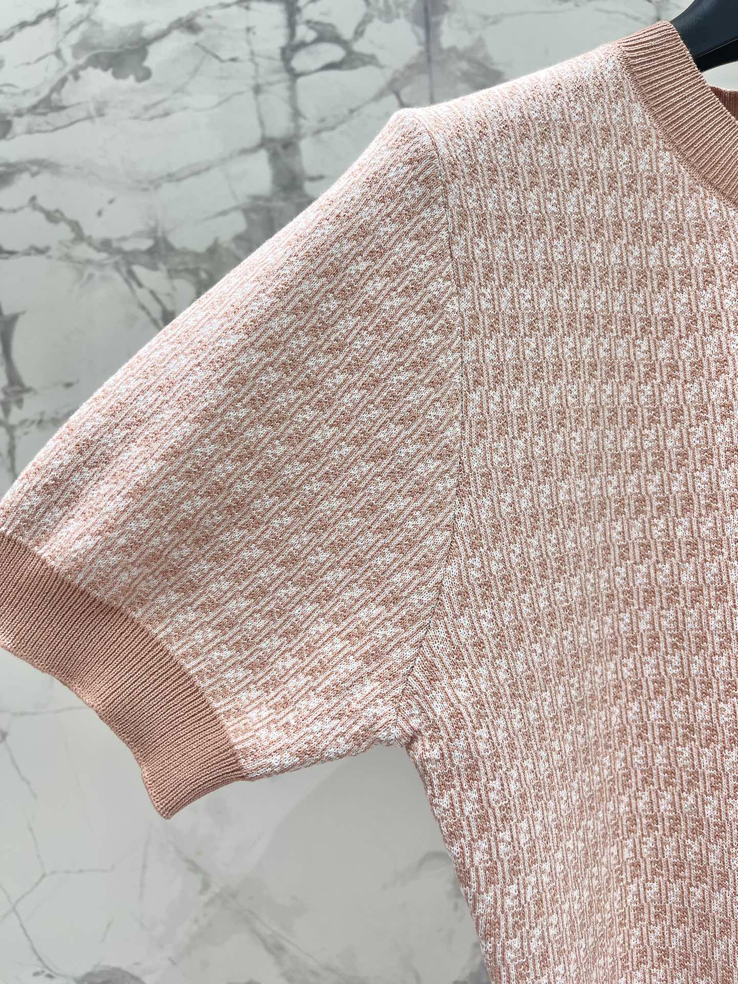 25ss jacquard knitted t-shirt