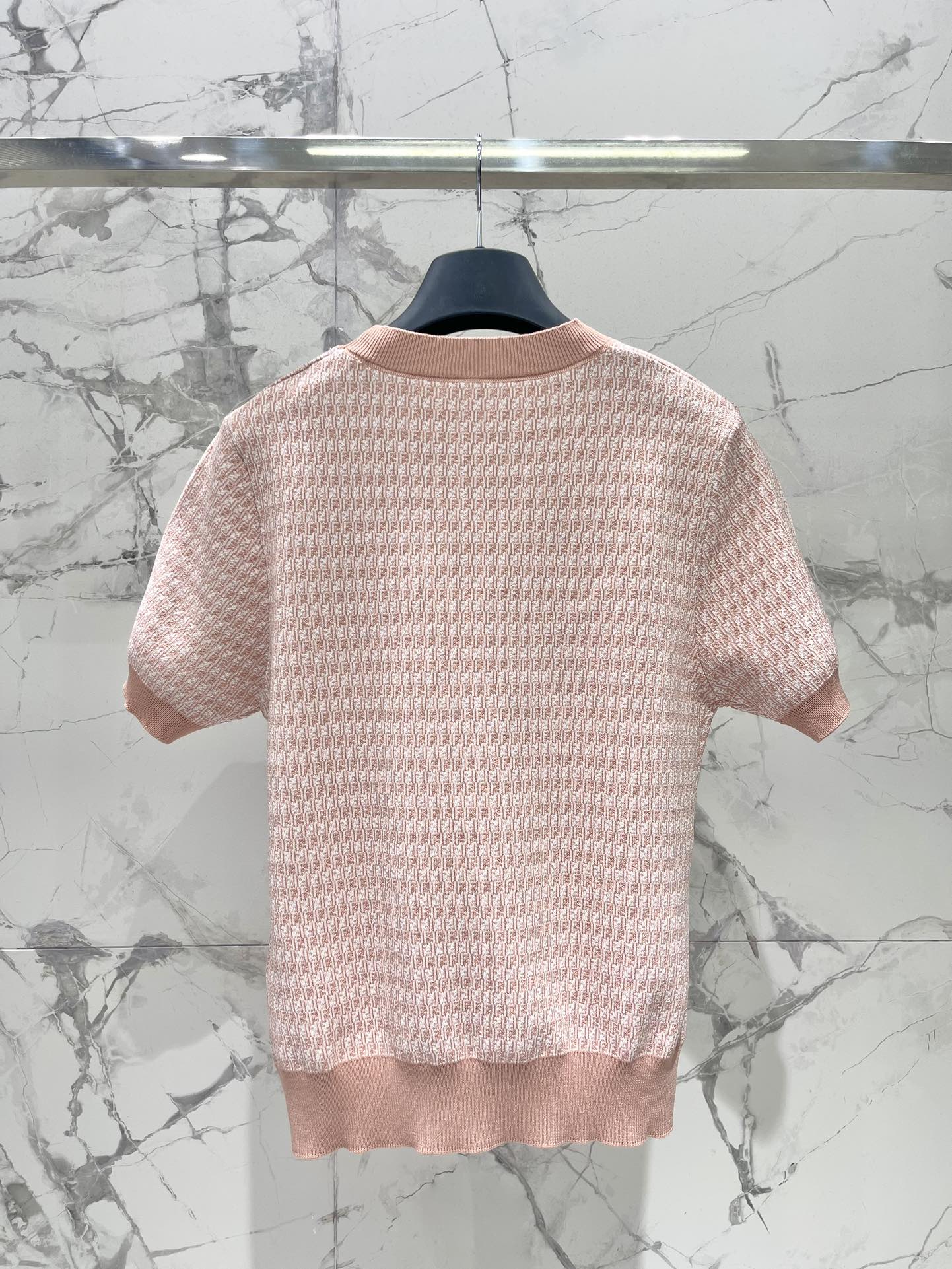 25ss jacquard knitted t-shirt