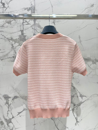 25ss jacquard knitted t-shirt