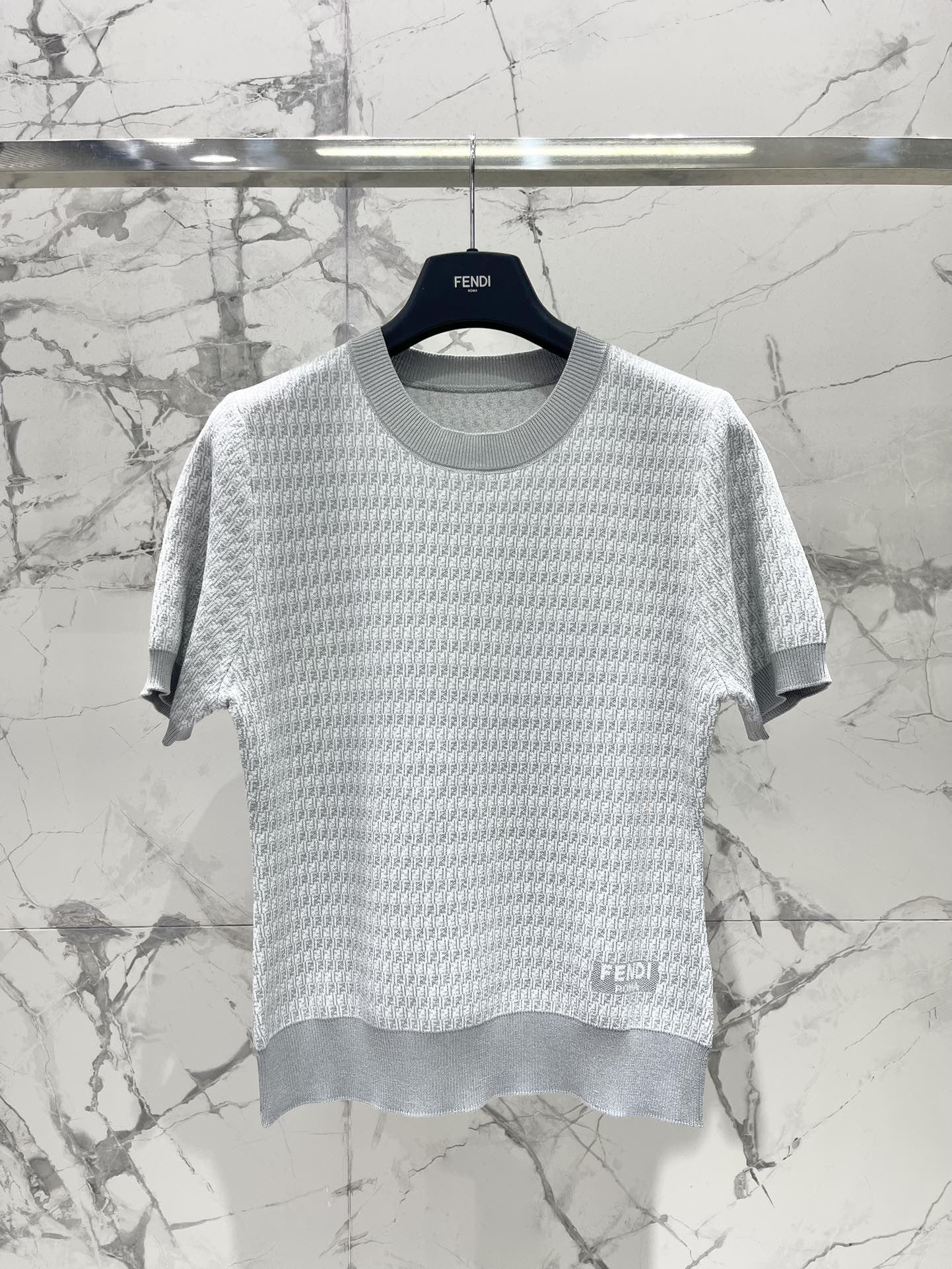 25ss jacquard knitted t-shirt