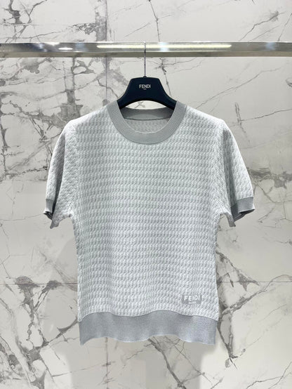 25ss jacquard knitted t-shirt