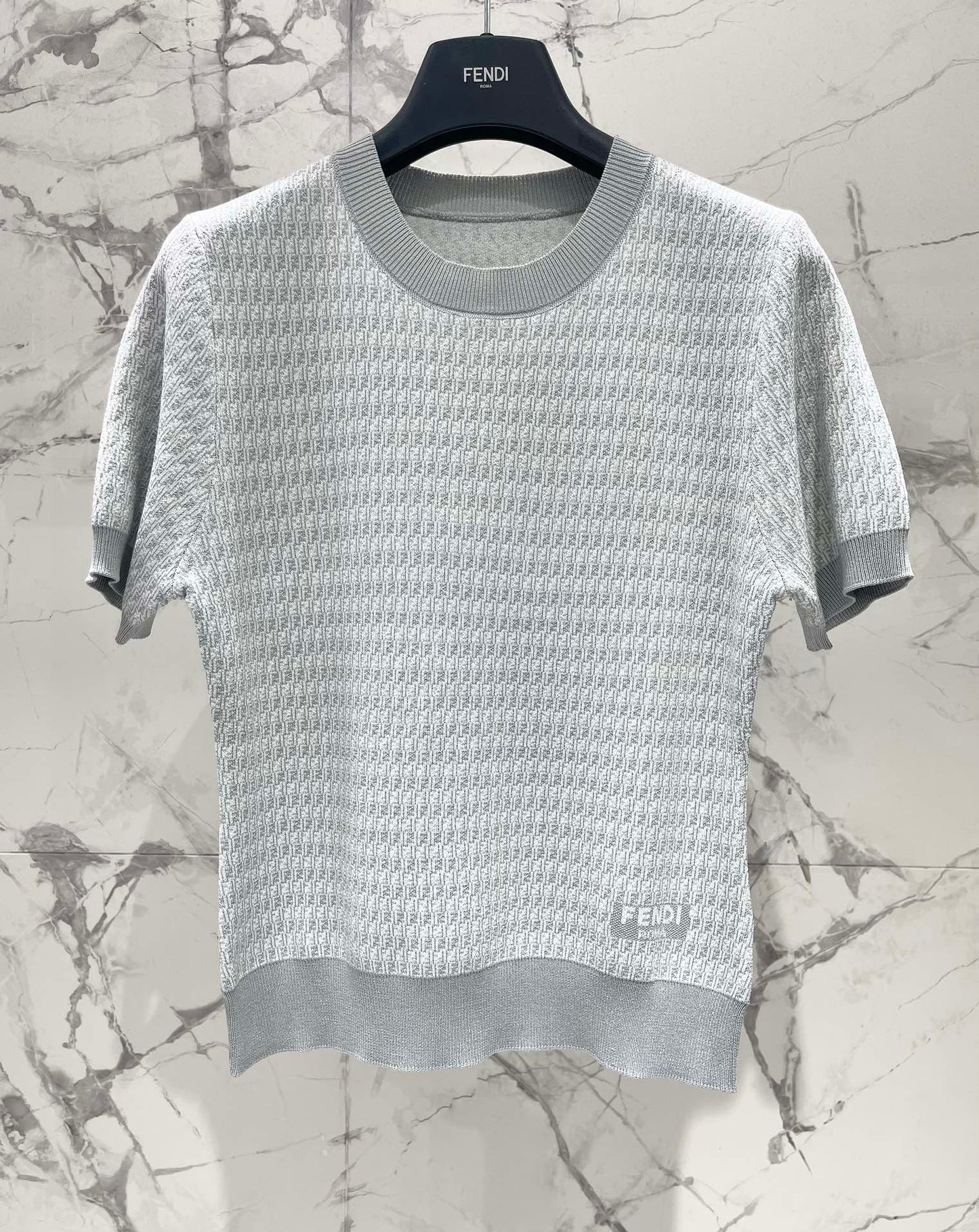 25ss jacquard knitted t-shirt