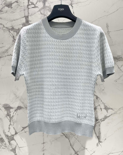 25ss jacquard knitted t-shirt