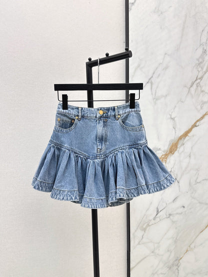 25SS DENIM RUFFLE SKIRT