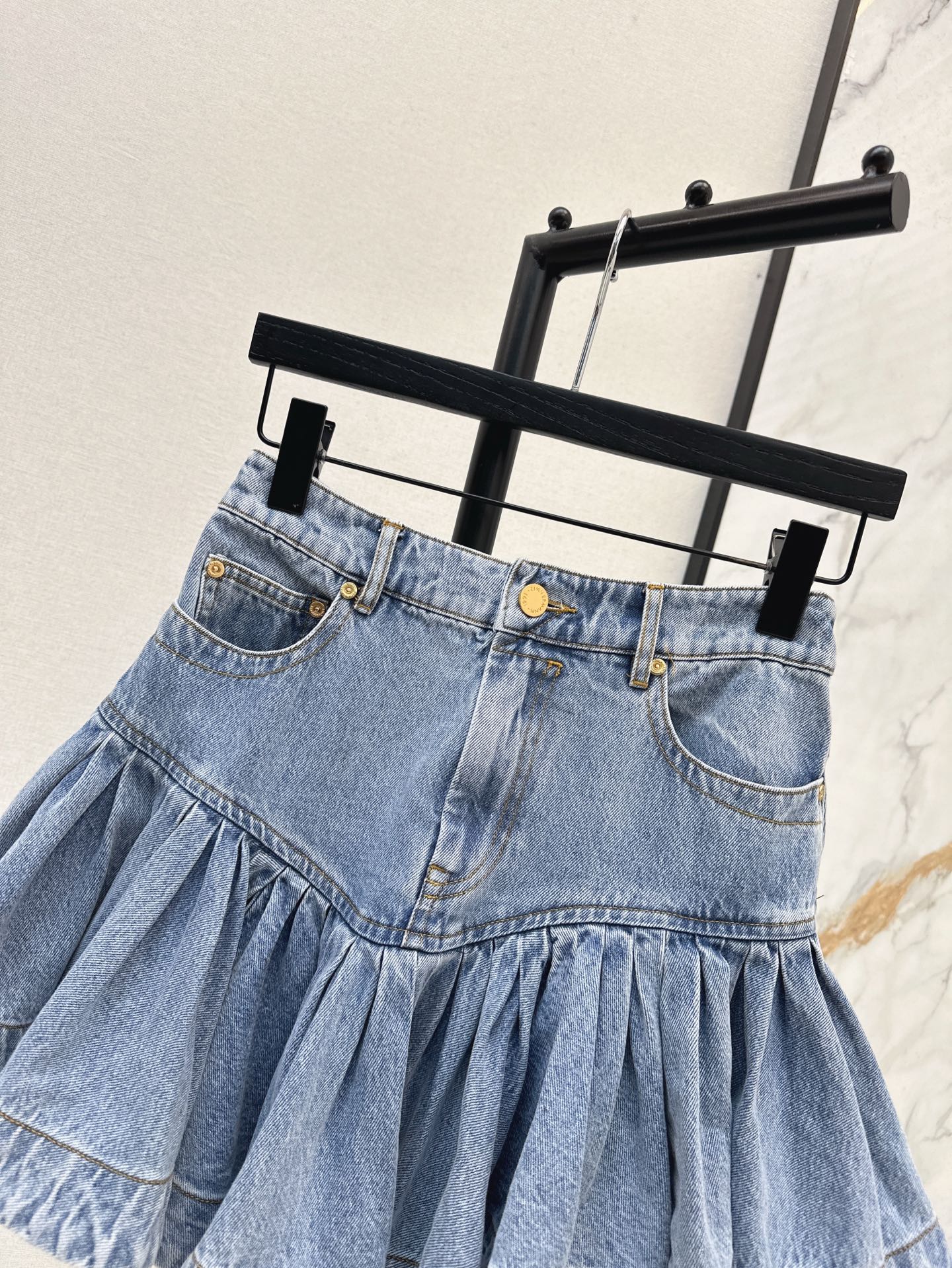 25SS DENIM RUFFLE SKIRT