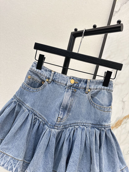25SS DENIM RUFFLE SKIRT