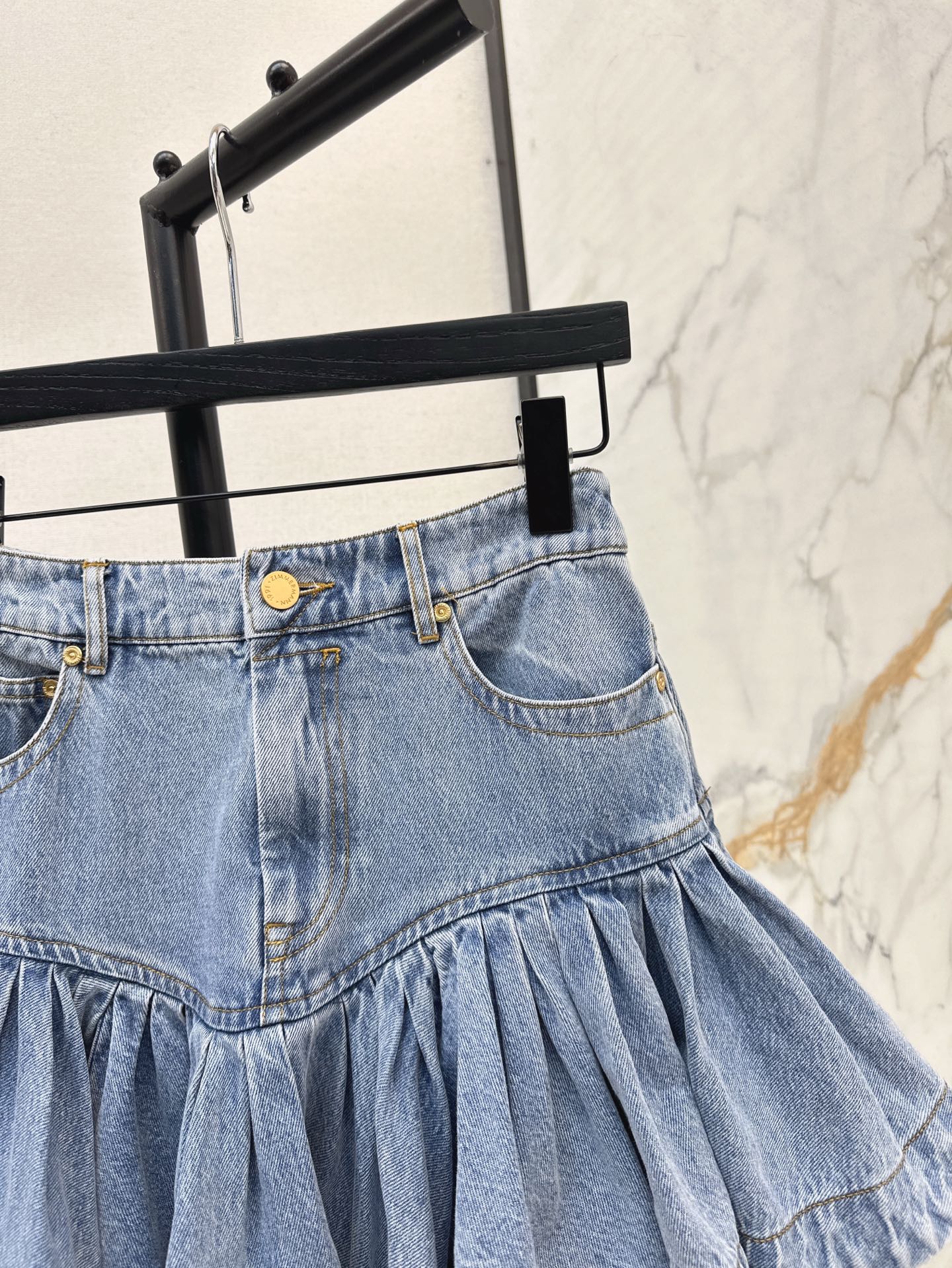 25SS DENIM RUFFLE SKIRT