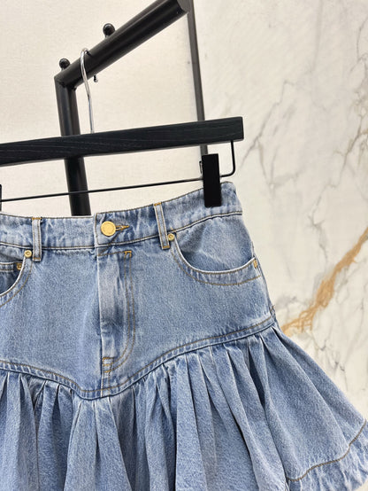 25SS DENIM RUFFLE SKIRT