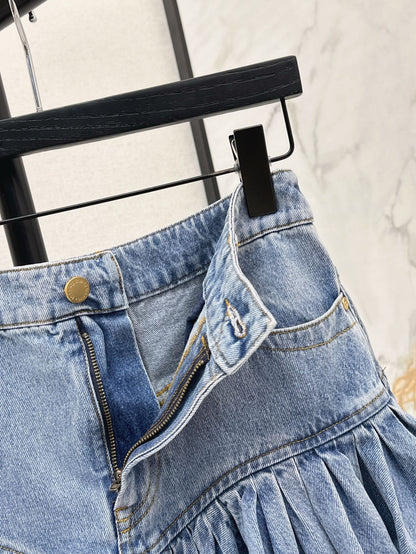 25SS DENIM RUFFLE SKIRT