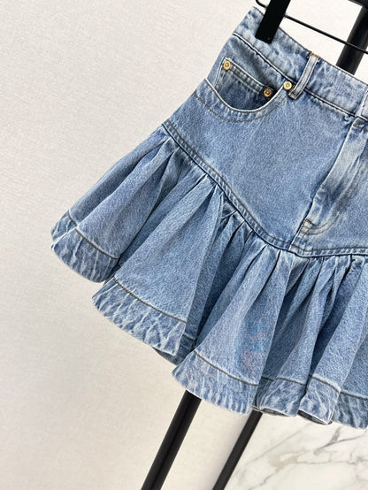 25SS DENIM RUFFLE SKIRT