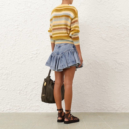 25SS DENIM RUFFLE SKIRT