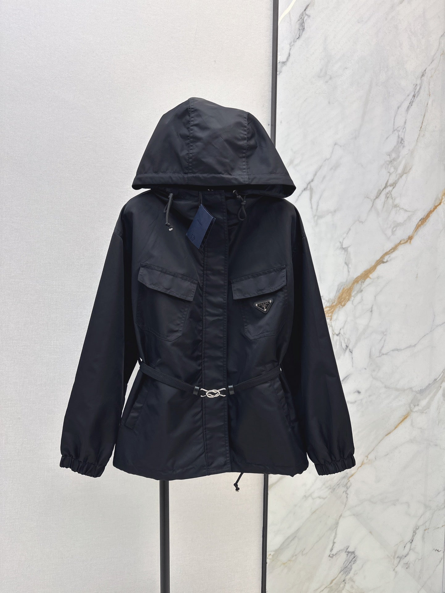 25ss hooded trench coat