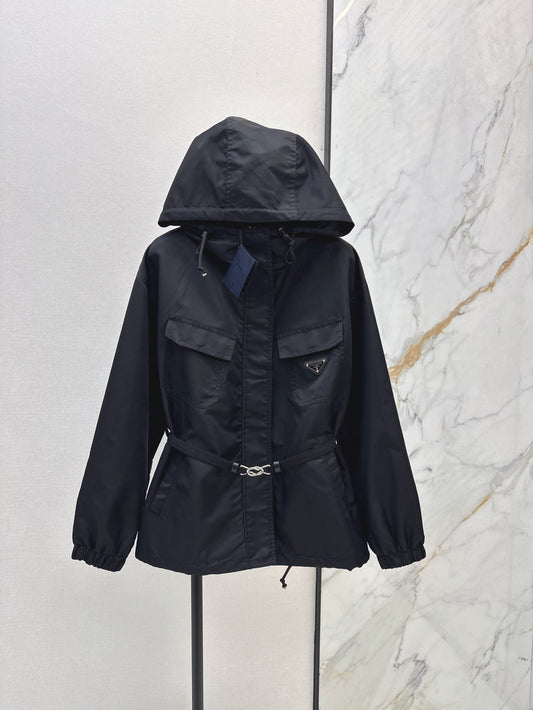 25ss hooded trench coat