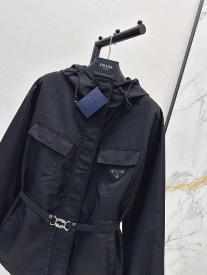 25ss hooded trench coat